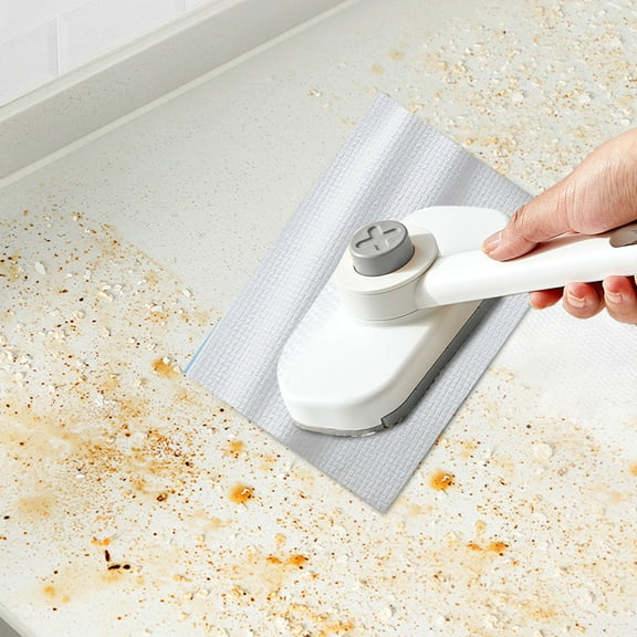 Kitchen Cleaning Supplies Cloth Changing Mop with Rotating Microfiber Head for Efficient Kitchen Floor Care Portable ABS & Stainless Steel Handle Easy Drying and Streak-Free Finish