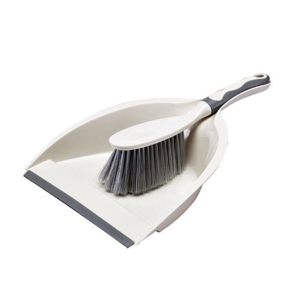 MENGBANN Multifunctional Soft Hair Finish Plastic Dustpan, White