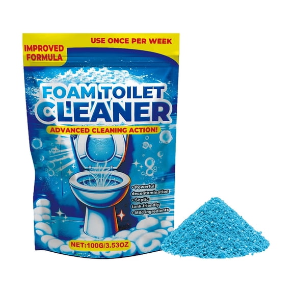 Kitchen Cleaning Supplies Product Title Foaming Toilet Cleaner Bowl Refresher Self-Activating Powder Formula for Powerful Drain Cleaning Bathroom Bowl Cleaner Fresh Scent EasyRinse Solution