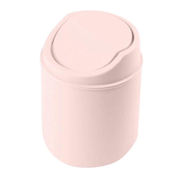 Mini Desktop Covered Can for Kitchen and Living Room Small Storage with Flip Lid