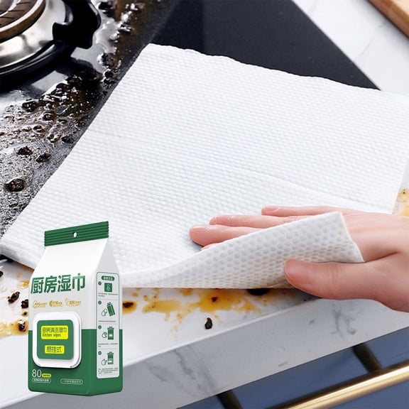 Kitchen Cleaning Wipes 80 Count- Gentle, Effective, and Multi-Surface Cleaner B