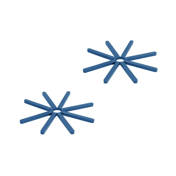 Asxite Table Placemats,2PC Brief Folding Cup Cushion Solid Rubber Meal Cushion Tea Cup Cushion