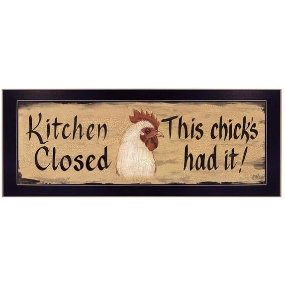 TrendyDecor4U Kitchen Closed By Gail Eads Ready To Hang Framed Print GE196-712