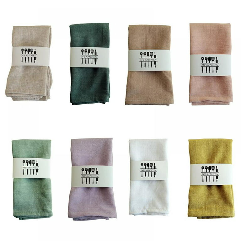 Ruvanti Multi Color Cloth Napkins 12 Pack 18x18 inch Durable Linen Napkins - Soft and Comfortable Reusable Fabric Napkins -Perfect Table Napkins /