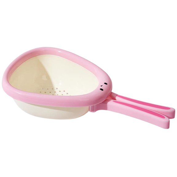 Kitchen Colander Basket - Multi-Function Fruit Vegetable Strainer - Dish Drying Rack with Drain Holes - Versatile Kitchen Sink Accessory - Pink Small