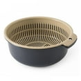 thumbnail image 1 of Kitchen Colander Bowl, 2-in-1 Plastic Washing Bowl and Strainer, Detachable Drain Basin and Basket for Fruits Vegetables Cleaning Washing Mixing, 1 of 9