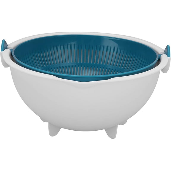 Kitchen Colander, Comfortable Soft Ergonomic Non-Slip Handles For Easy Handling, High Quality Melamine Material That Is Dishwasher Safe, Suitable For Rinsing Gazpacho Leaves,