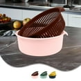 thumbnail image 1 of Kitchen Colander Set under $5! kkbbma 2 in 1 Kitchen Colander Set, Fruit Washing Bowl Fruit Strainer Bowl Kitchen Colander Bowl Set Double Layered Drain Basket for Fruits Vegetables, 1 of 9