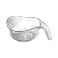 thumbnail image 1 of Kitchen Colander with Handle, Rice Washing Bowl for Draining, Plastic Strainer Basket for Vegetables Fruits Pasta, 9x3.54 inches, 1 of 5