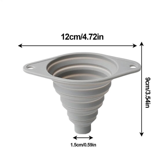 Kitchen Collapsible Funnel Set Silicone Wide Mouth Funnels for Bottle Filling Cooking Baking Transfer