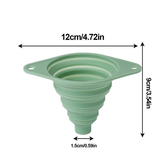 Kitchen Collapsible Funnel Set Silicone Wide Mouth Funnels for Bottle Filling Cooking Baking Transfer