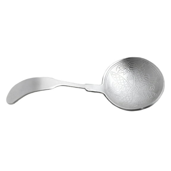 Toyandona 1Pc Stainless Steel Tea Scoop for Home Use Practical Round Tea Spoon