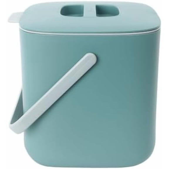 Kitchen Compost Bin [2.6L / 0.69 GAL] – Filter-Free, Odor-Tight Countertop Food Waste Pail with Handle (Made in Korea, Green)