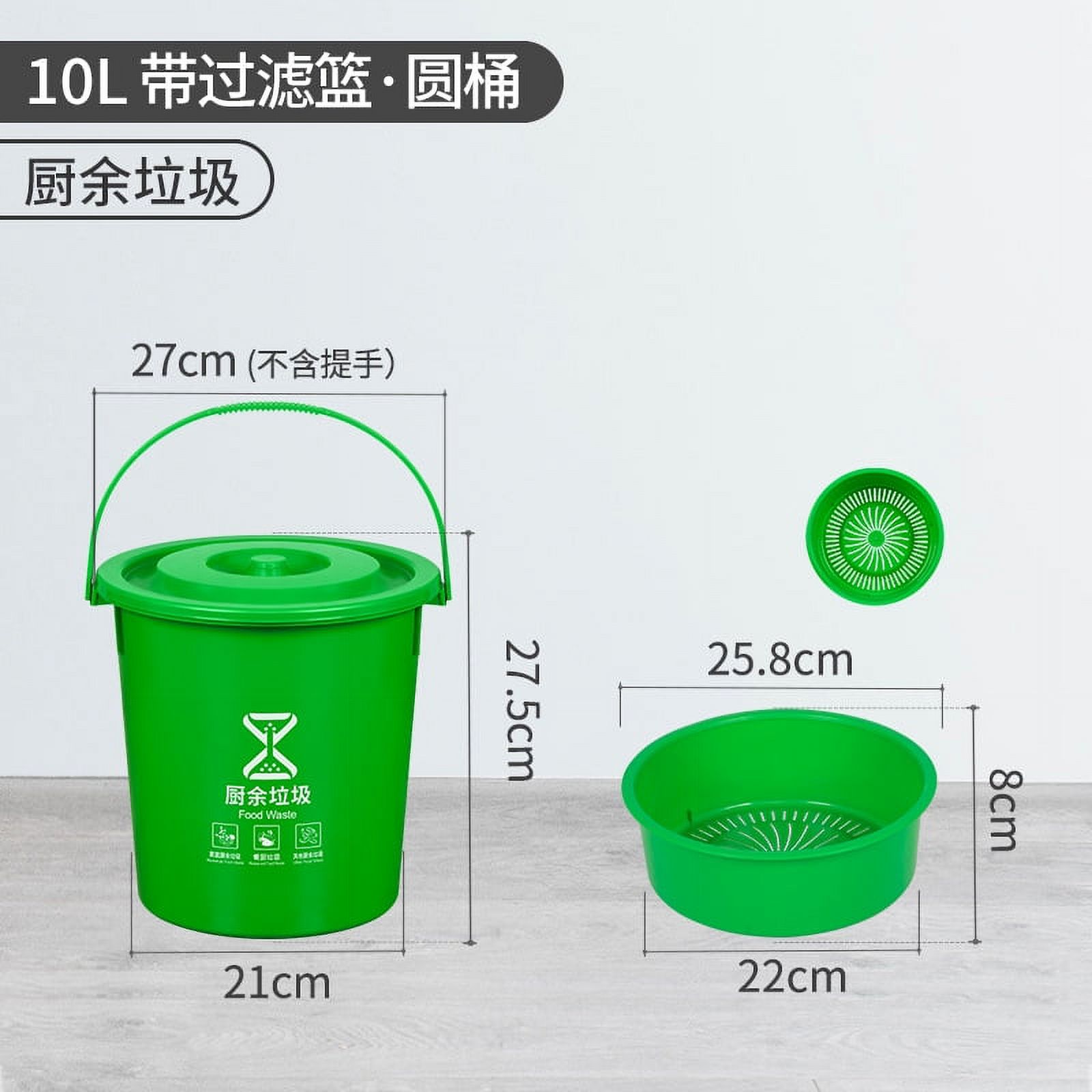Kitchen Compost Bin Food Waste Bucket Plastic Composting Bucket Wet Dry