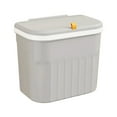 thumbnail image 1 of Kitchen Compost Bin Hanging Trash Can with Lid, 2.1 Gallon Stainless Steel Trash Can Compost Bin for Cabinet, Under Sink, Bathroom (2.1 Gallon, 8L Gray), 1 of 6