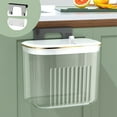 thumbnail image 1 of Kitchen Compost Bin with Lid Hanging Trash Can with Lid, Wall-Mounted Garbage Can for Kitchen Cabinet Door, Small Under Sink Trash Can for Cupboard, Bathroom, Office, 1 of 5
