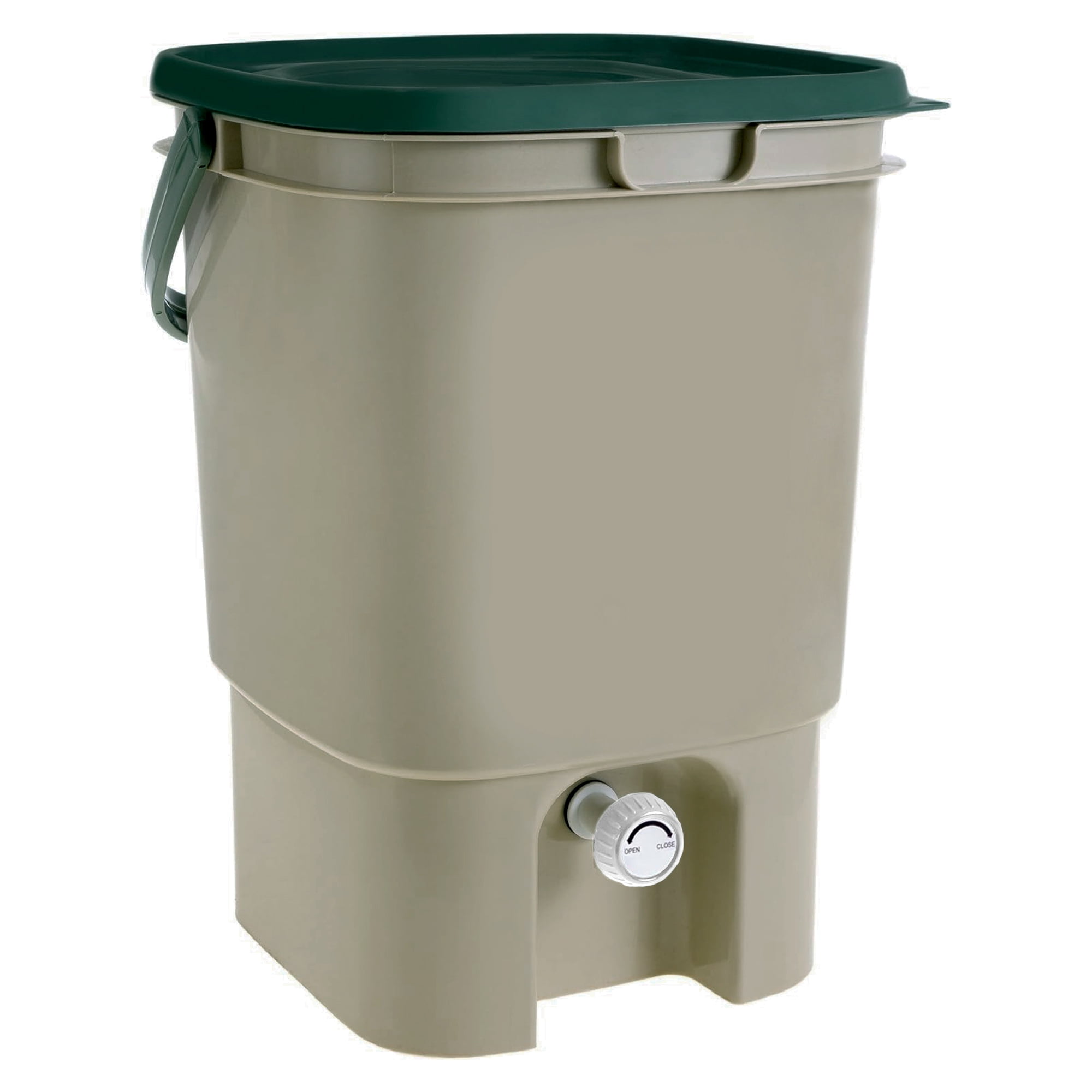 Kitchen Compost Bin with Lid & Spigot, PP Fermentation Bucket for Food ...