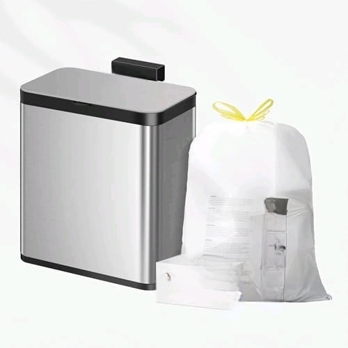 Kitchen Composting Starter Set  Includes 7 Liter Stainless Steel Countertop Compost Bin Plus 80-Count of 1.6 Gallon Extra-Strong Drawstring Small Trash Bags$$Storage