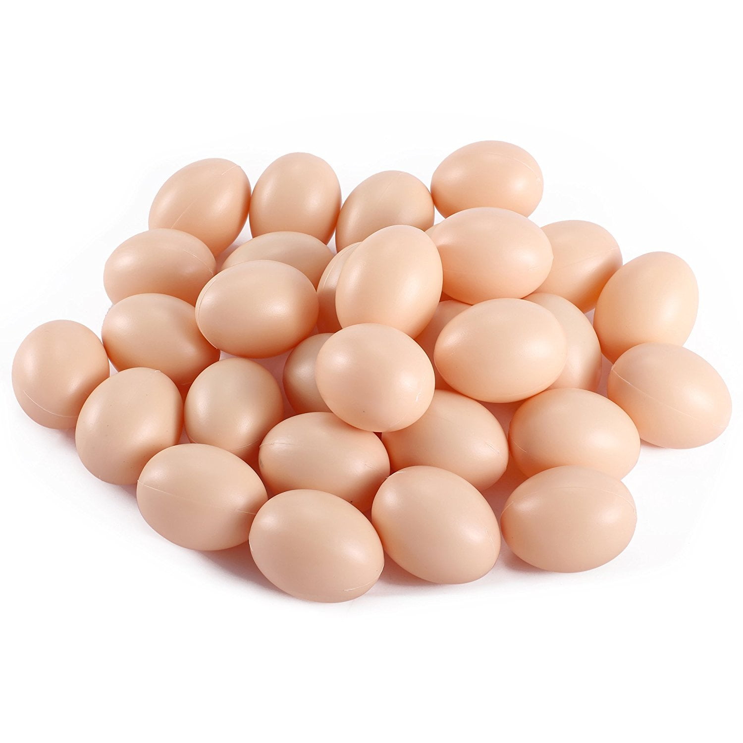 Kitchen Connection 30 Pieces Bag Of Realistic Chicken Plastic Play Food Set, Eggs (Brown)