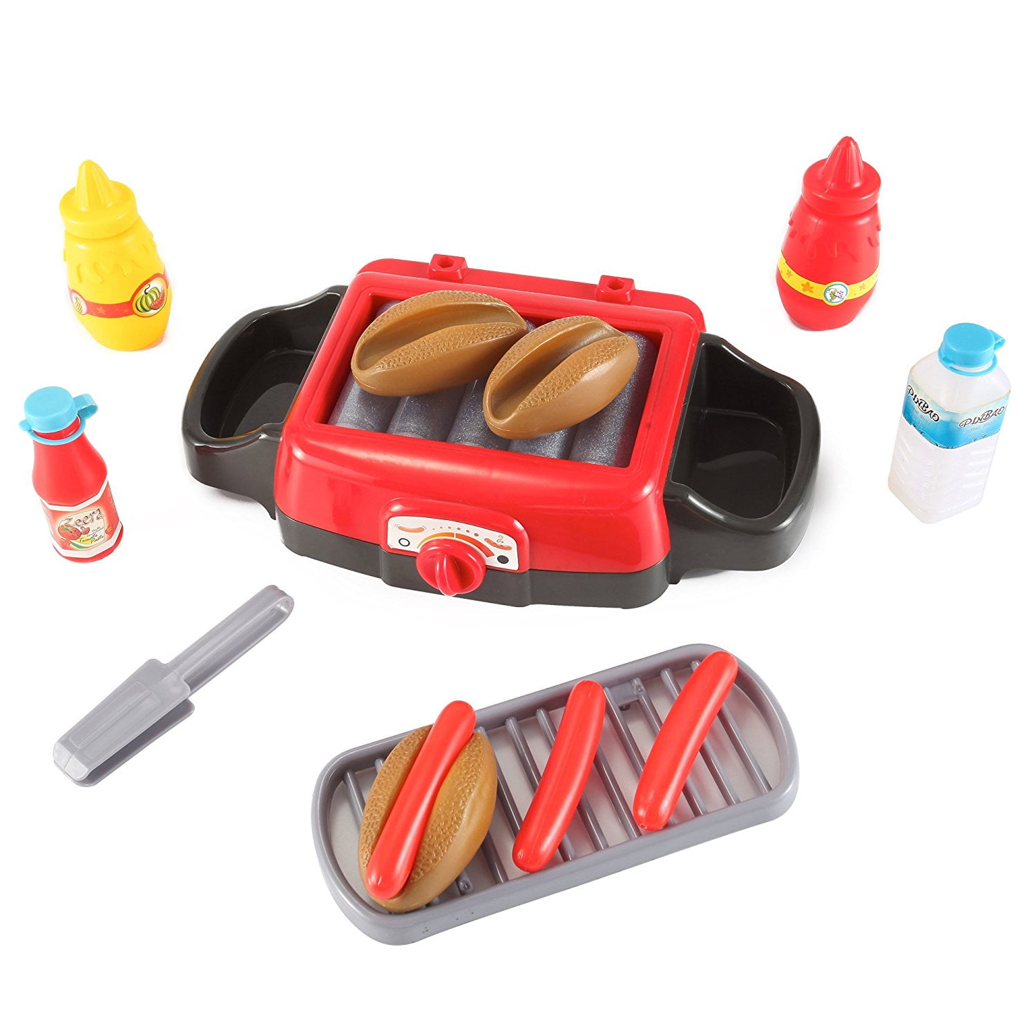 Kitchen Connection Hot Dog Roller Grill Pretend Food Playset - Multicolor