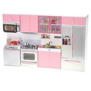 Kitchen Connection My Modern Kitchen Full Deluxe Kit Kitchen Playset With Toy Doll, Lights, And Sounds