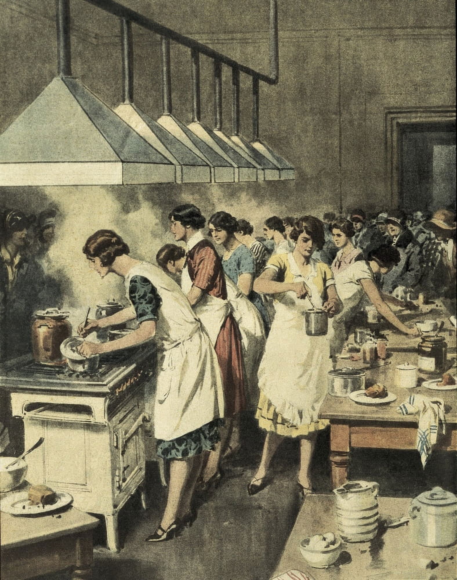 Kitchen Contest For Young Servants (1931) Canvas Art - (24 x 36)