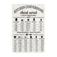 thumbnail image 1 of Kitchen Conversions Chart Sign Kitchen Conversion Measurement Cheat Sheet Imperial Metric Units (Aluminum) Size: 12 x 16 inch, 1 of 5
