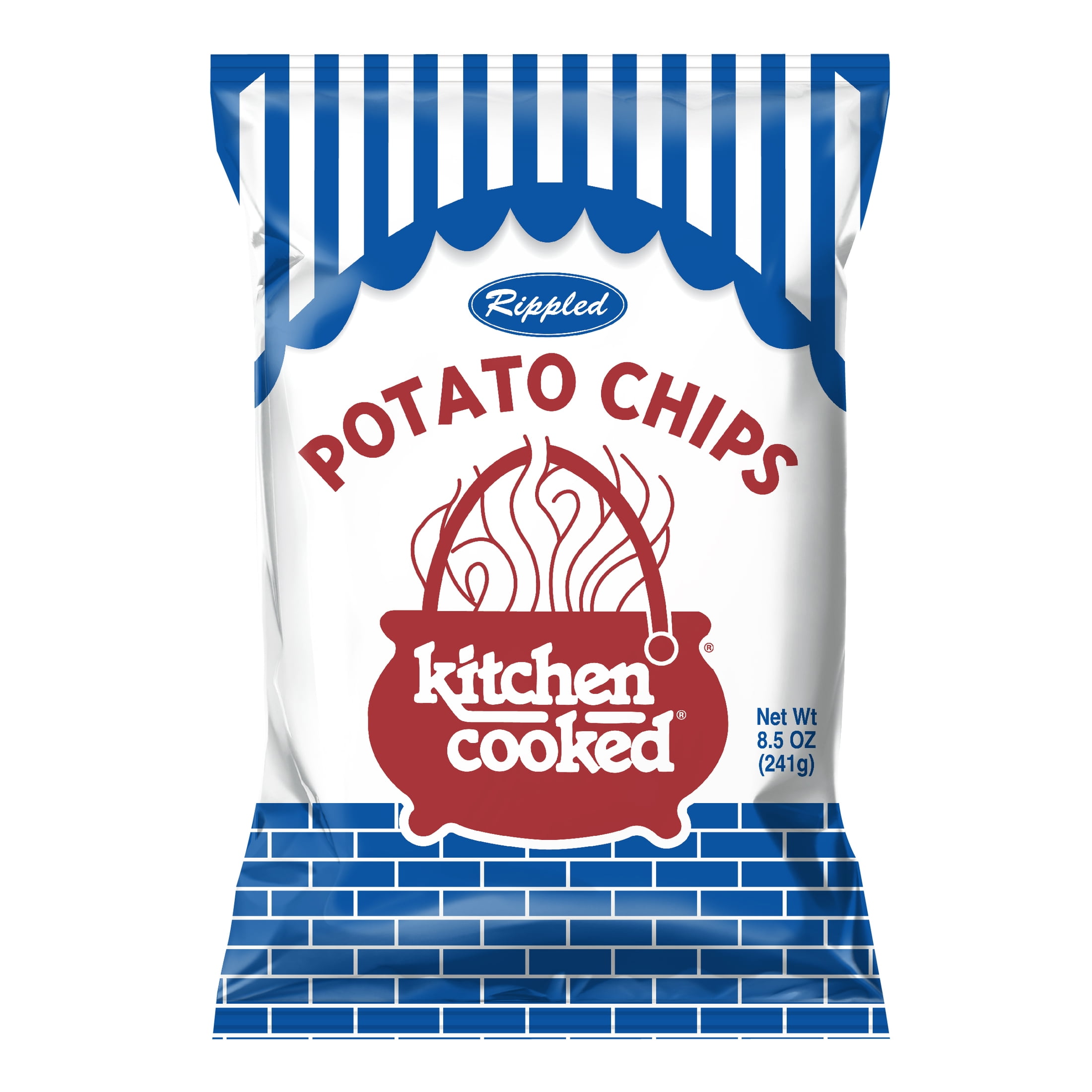 Kitchen Cooked Rippled Potato Chips, Gluten-Free, 8.5 oz Bag