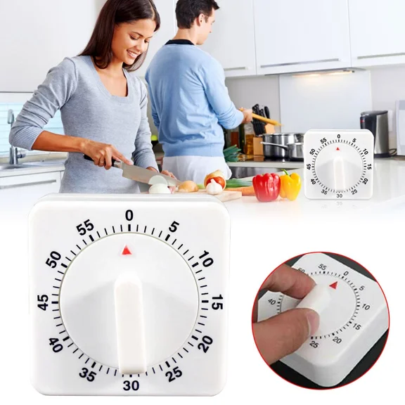Kitchen Cooking Baking Timer Wind Up Mechanical Clock Alarm Reminder Oy