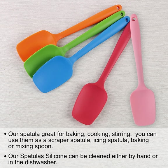 Kitchen Cooking Silicone Spatula Heat Resistant Flipping Rubber Turner Cooking Baking Pink