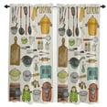 thumbnail image 1 of Kitchen Cooking Small Curtain Rod Pocket Short Curtains Half Drapes Partition Cabinet Door Window Curtains Home Decor, 1 of 6