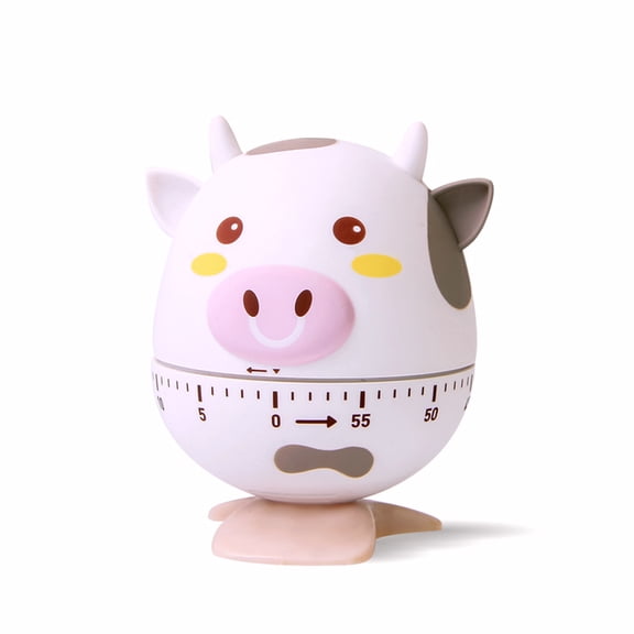 Kitchen Cooking Timer, Kitchen Timer, Cow ABS material Mechanical Wind-Up Anti-Rust Durable 60 Minutes for Cooking Game Exercise Office