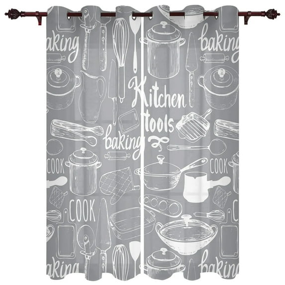 Kitchen Cooking Tools Window Curtains for Living Room Luxury Bedroom Kitchen Window Treatments Curtains