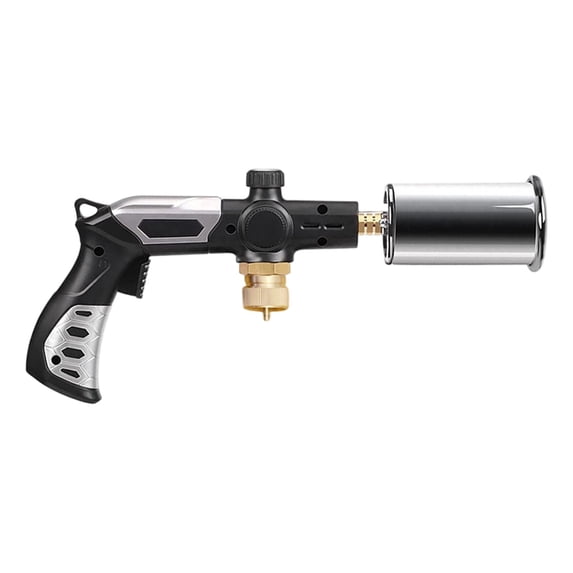 Kitchen Cooking Torch,Powerful Propane Torch Head,Culinary Torch Lighter,Adjustable Blow Torch for Searing Steak, Grill, Charcoal Starter, Campfire,Propane Tank Not Included(Grey)
