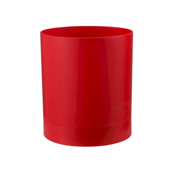 Kitchen Cooking Utensil Holder 360° Rotating Large Utensil Crock For Countertop For Farmhouse Kitchen Decor With Rotatable And Detachable Base,Countertop Organizer for Utensils,Red,5.67x6.5"