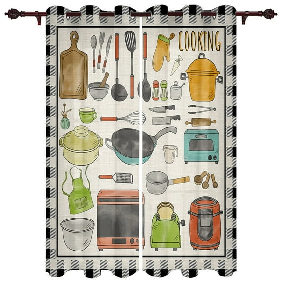 Kitchen Cooking Window Treatments Curtains Living Room Window Curtain Modern Bedroom Kitchen Home Decor Drapes