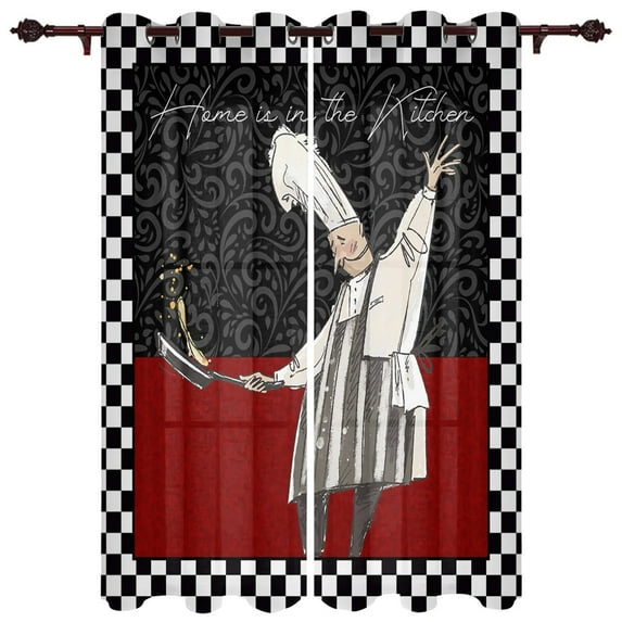 Kitchen Cooking Window Treatments Curtains Living Room Window Curtain Modern Bedroom Kitchen Home Decor Drapes