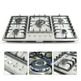 thumbnail image 1 of Kitchen Cooktop 34" Built-In Stove Top 5 Burners Gas Cooktop Kitchen NG Gas Cooking Easy Clean Stainless Steel 5 Burners Built-In Stove Cooktop Gas NG/LPG Hob Cooker Natural Gas Stove Kitchen, 1 of 3