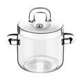 thumbnail image 1 of Glass Saucepan with Cover,Stovetop Glass Cooking Pot with Lid,350/700ML Heat-resistant Glass Stovetop Pot and Pan,Glass Cookware Stovetop Pot Set,for Noodle, Soup, Milk(700ML), 1 of 8