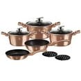 thumbnail image 1 of Kitchen Cookware Set 10-Piece Metallic with Ergonomic Soft-Touch Handle by Berlinger Haus, 1 of 51