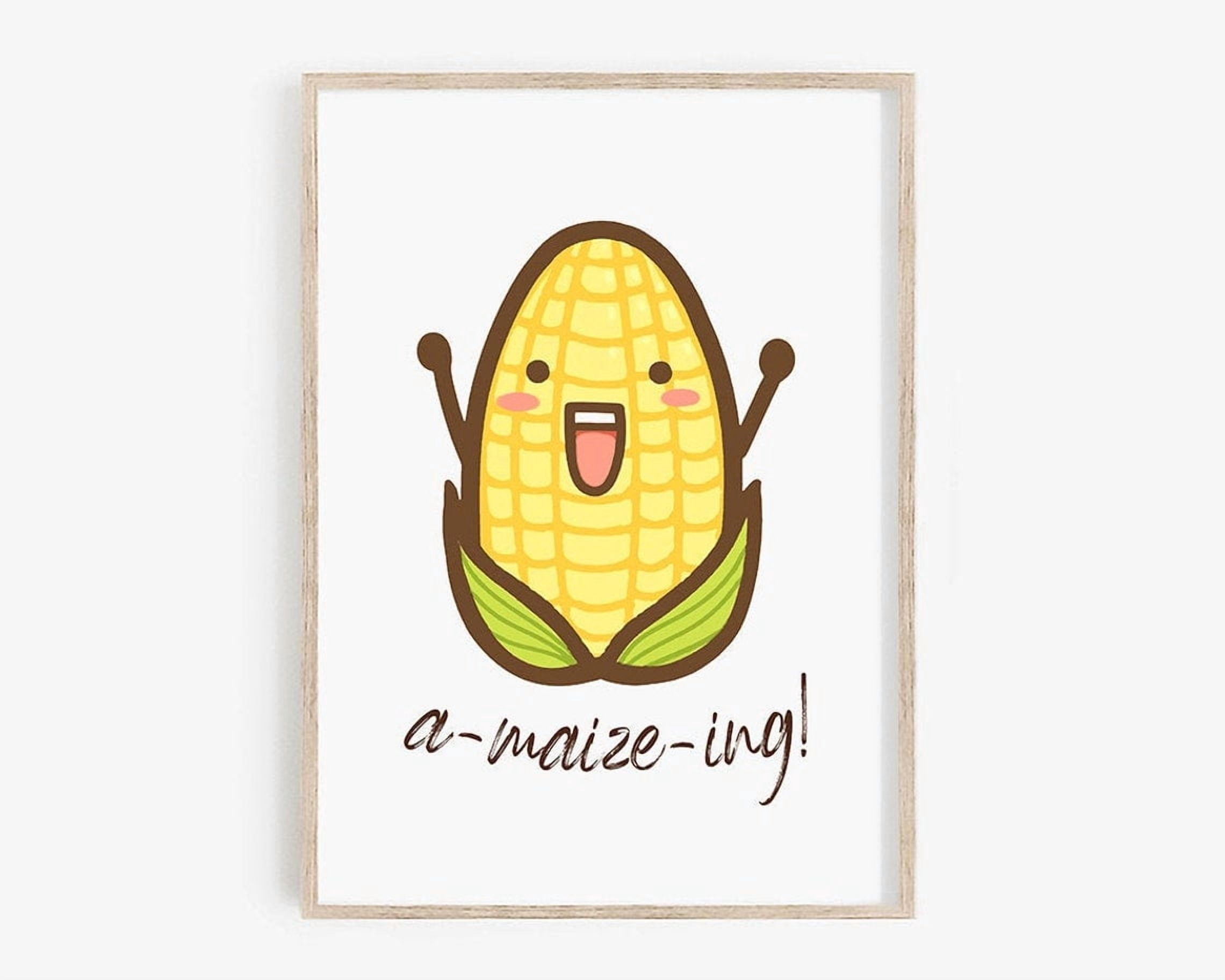 Printable Sign Photo Kitchen Corn Vegetable Sign Food Poster , Poster Print Only - Walmart.com