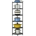 thumbnail image 1 of Kitchen Corner Shelf Rack, Multi-layer Pot Rack Storage Organizer Stainless Steel Shelves Shelf Holder (6 Tier-2), 1 of 7