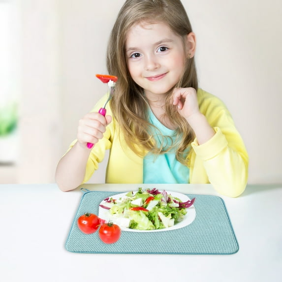 Kitchen Countertop Absorbent Mat | Water-Absorbing Drying Pad Non-Slip Polyester | Heat Resistant Table Protector 30x40cm or 45x60cm | Quick Dry, Easy Clean, Blue/Gray/White