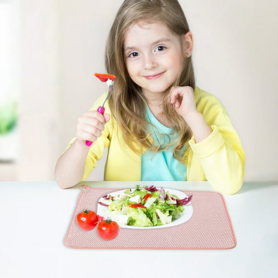 Kitchen Countertop Absorbent Mat | Water-Absorbing Drying Pad Non-Slip Polyester | Heat Resistant Table Protector 30x40cm or 45x60cm | Quick Dry, Easy Clean, Blue/Gray/White