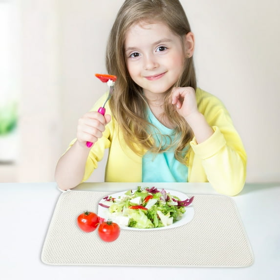 Kitchen Countertop Absorbent Mat | Water-Absorbing Drying Pad Non-Slip Polyester | Heat Resistant Table Protector 30x40cm or 45x60cm | Quick Dry, Easy Clean, Blue/Gray/White