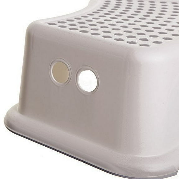 Kitchen Countertop Access Step Stool for Toddlers, Self-Care Skills Promoter, Gray Dotted, 12 Inches Wide, 7 Inches Deep, 5 Inches High, Sturdy Plastic Base Supports up to 175