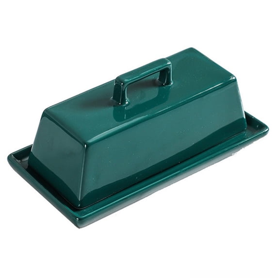 Kitchen Countertop Ceramic Butter Dish with Lid, Holds 1 Stick, Microwave and Dishwasher Safe
