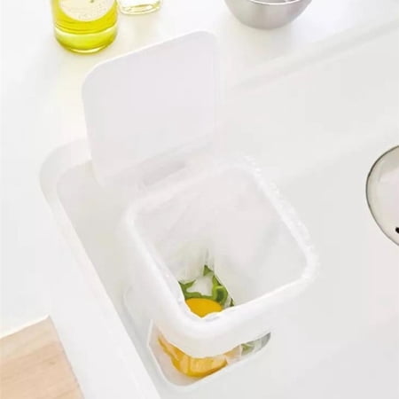 Kitchen Countertop Desktop Trash Bag Holder Refuse Bag Rack Garbage Bag Holder Portable Trash Bag Bracket Organizer for Picnic, Indoor