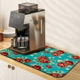 thumbnail image 1 of Kitchen Countertop Dish Drying Mat,Fast Absorbent Drying Mat,Non-slip and Quick Dry Coffee Mat,Coffee bar Accessories Fit Under Coffee Maker Espresso Machine(Blue Pioneer Flower ,16"x24"), 1 of 5