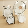 thumbnail image 1 of Kitchen Countertop Dish Rack Organizer | Iron Plate & Pot Lid Holder, Rustproof White Drainer Basket, Space-Saving Multi-Functional Tray Stand, Two Size Options, Durable & Waterproof Design, 1 of 6